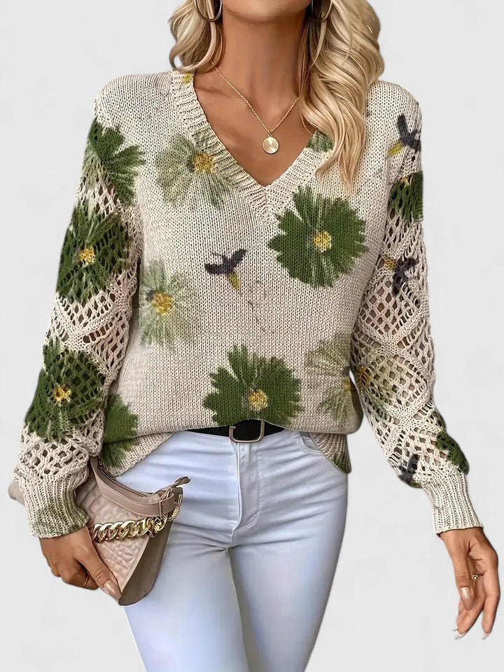Bronwen | Jersey de Encaje Floral