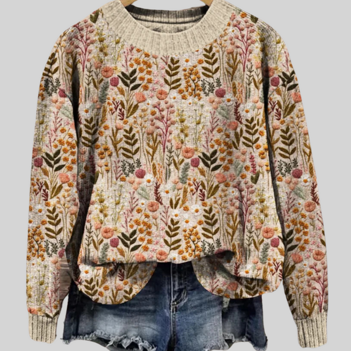 Flora | Jersey de punto con estampado de flores