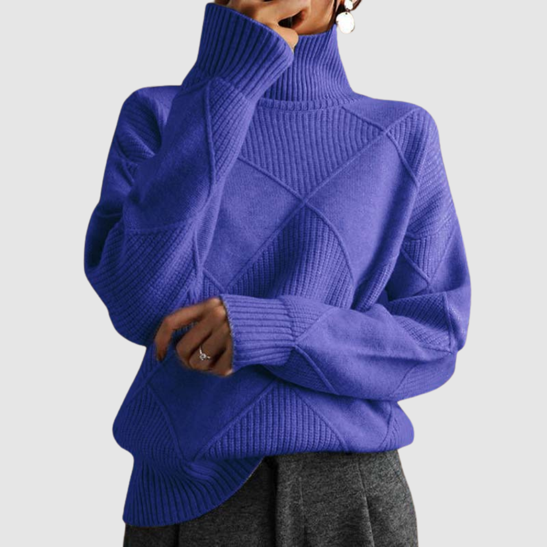 Ester – Jersey texturizado de cuello alto – imagen 7