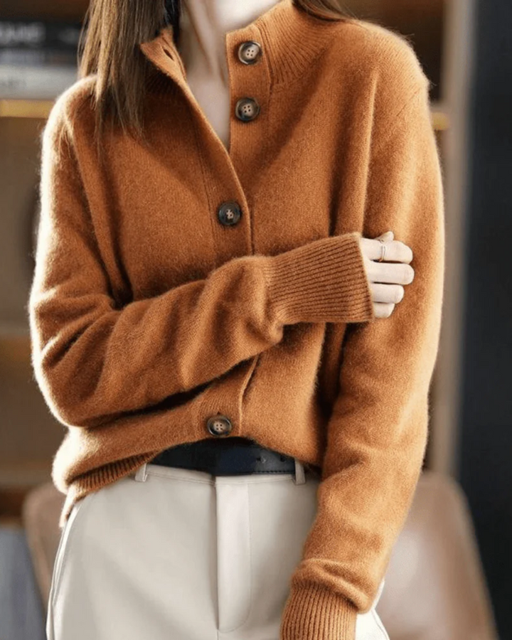 Stéphanie | Cardigan de Cachemira Estilo Retro
