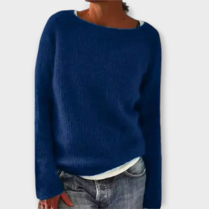 Regine - Suéter unicolor gris