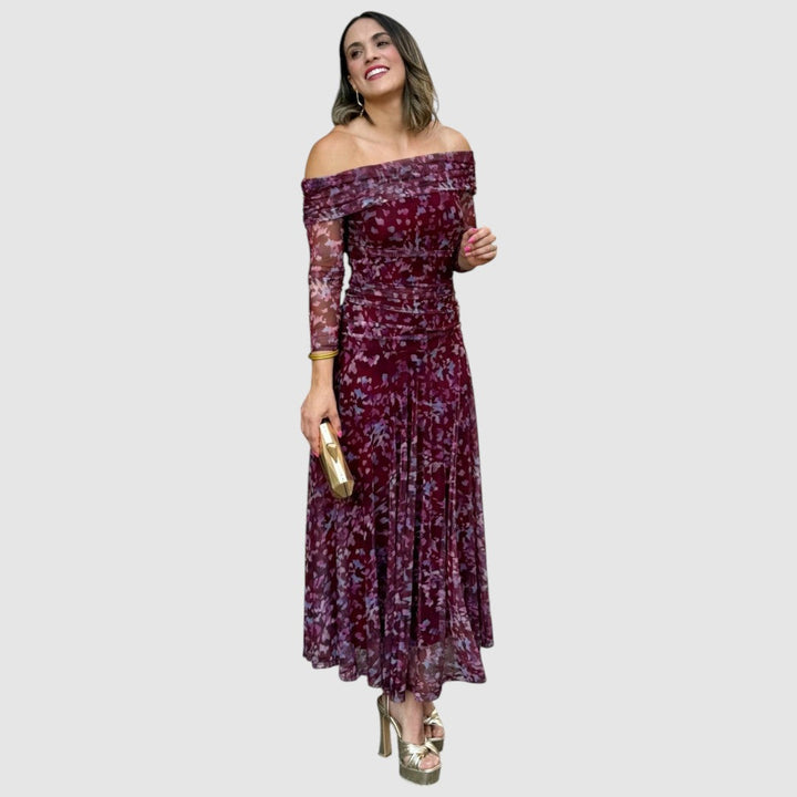 Dana - Vestido con hombros descubiertos