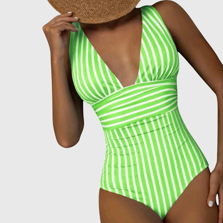 Sidonie | Maillot de bain una pieza a rayas con soporte