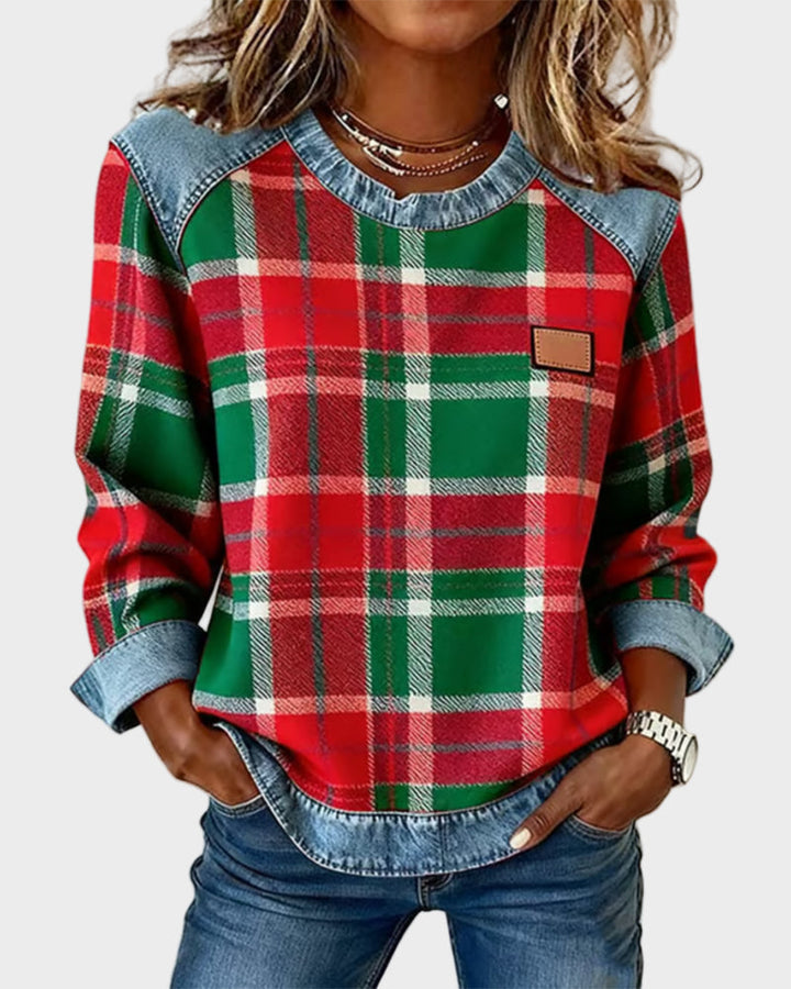 Ivy – Sudadera con motivo patchwork para mujer