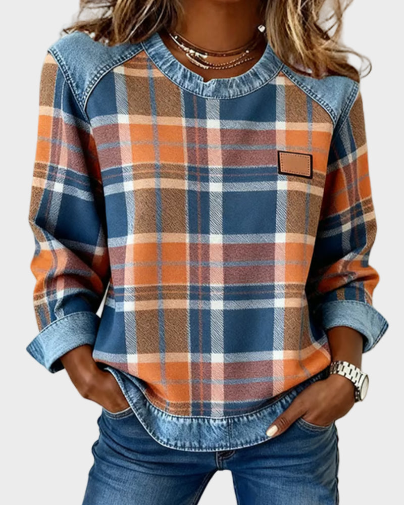 Ivy – Sudadera con motivo patchwork para mujer