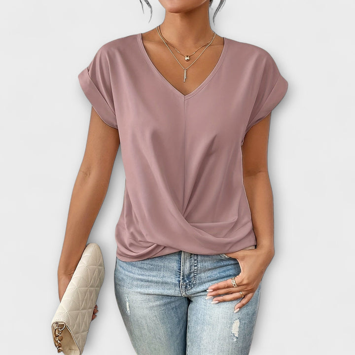 Claire | Top elegante con cuello en V