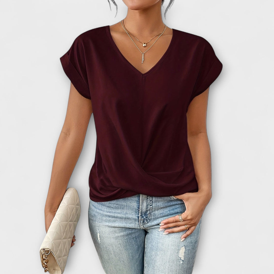 Claire | Top elegante con cuello en V