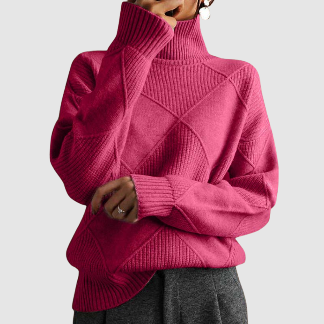Ester – Jersey texturizado de cuello alto – imagen 8