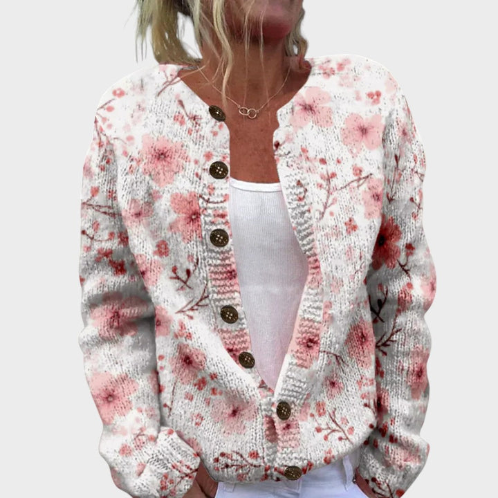 Sofía – Cárdigan floral de otoño