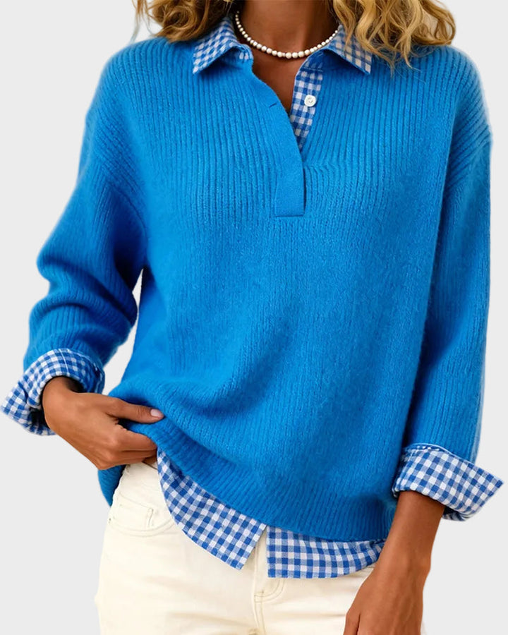 Viktoria – Jersey patchwork de cuadros multicolor – imagen 4