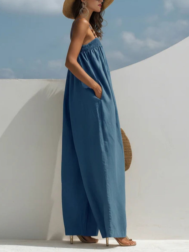 Magali - Mono de Denim con Piernas Anchas | Comodidad y Estilo
