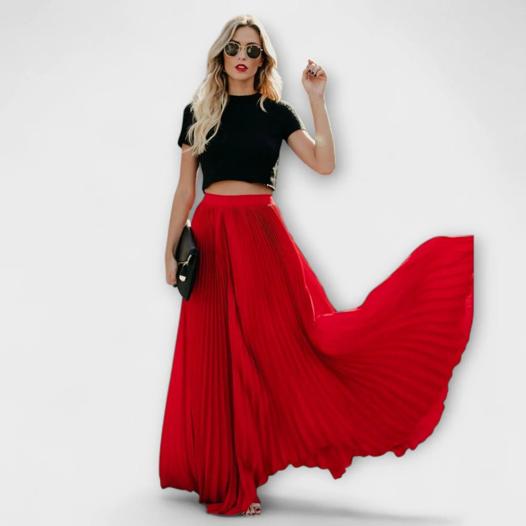 Jimena | Ligera Falda Maxi Plisada