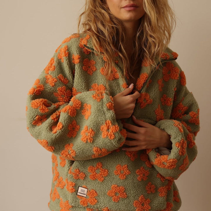 Daisy™ | Jersey de borreguito con flores