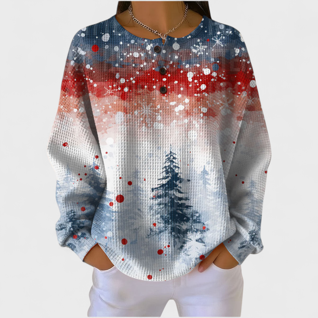 Valérie | Sudadera de Navidad con suave diseño de árbol de Navidad