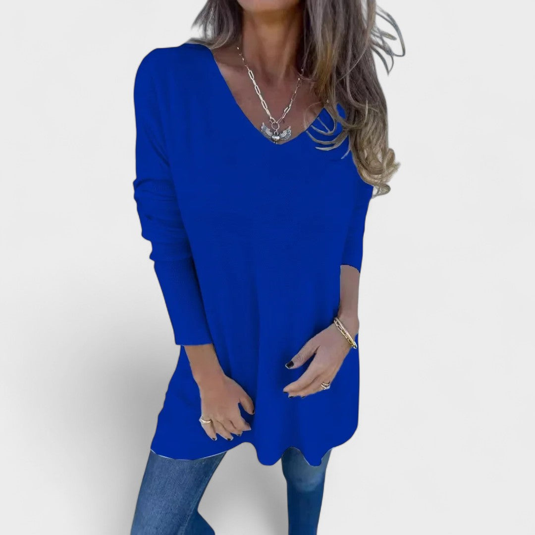 Ana - Túnica de punto relajada con cuello en V