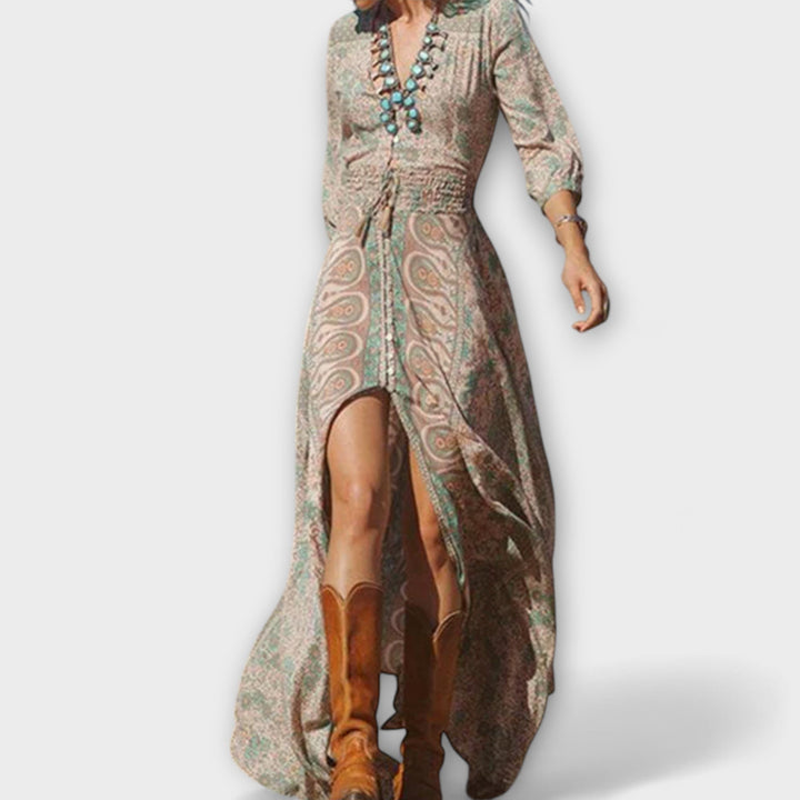 Yolanda - Vestido maxi bohemio casual