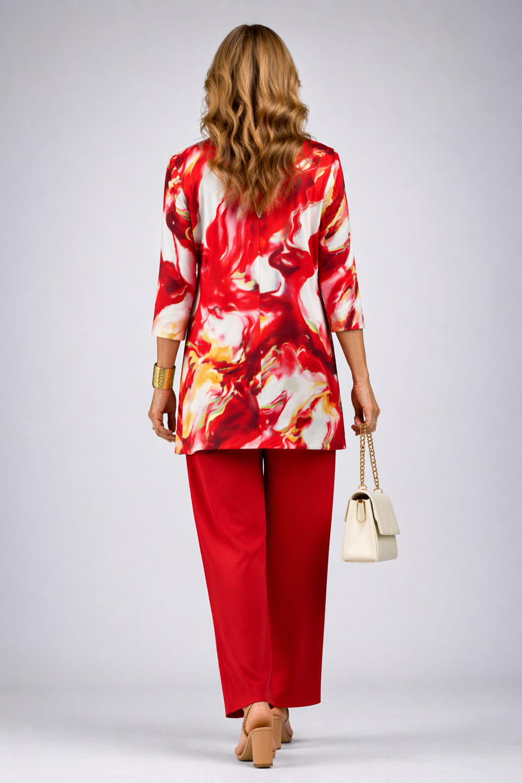 Lola | Conjunto elegante de 3 piezas – Rojo