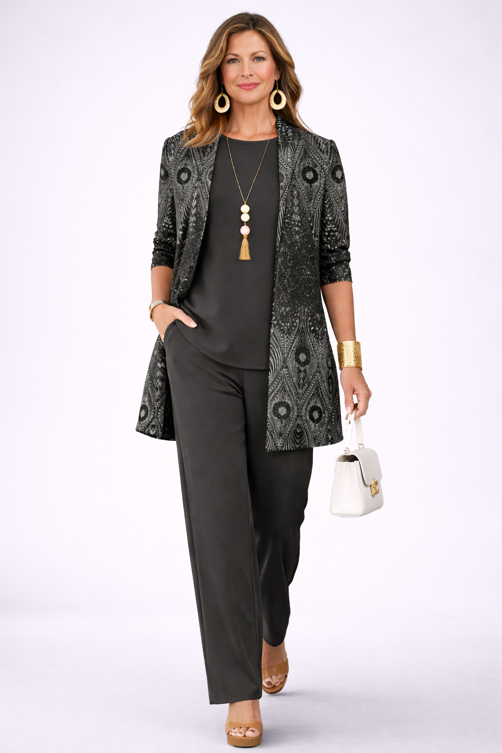 Mercedes | Conjunto elegante de 3 piezas – Negro