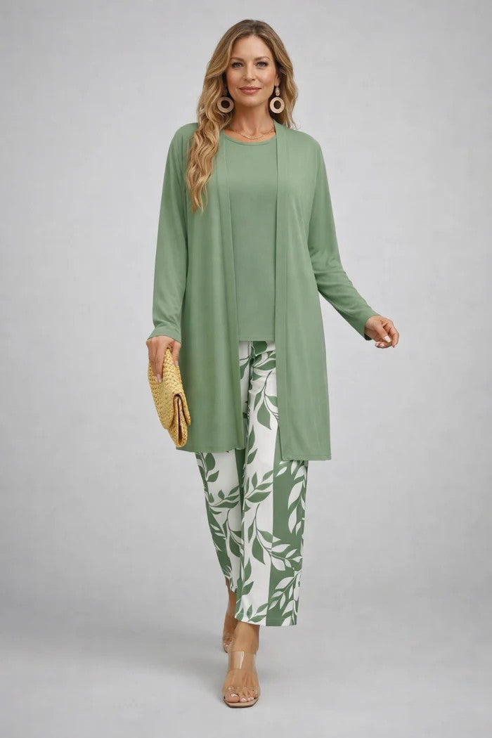 Begoña | Conjunto elegante de 3 piezas – Verde