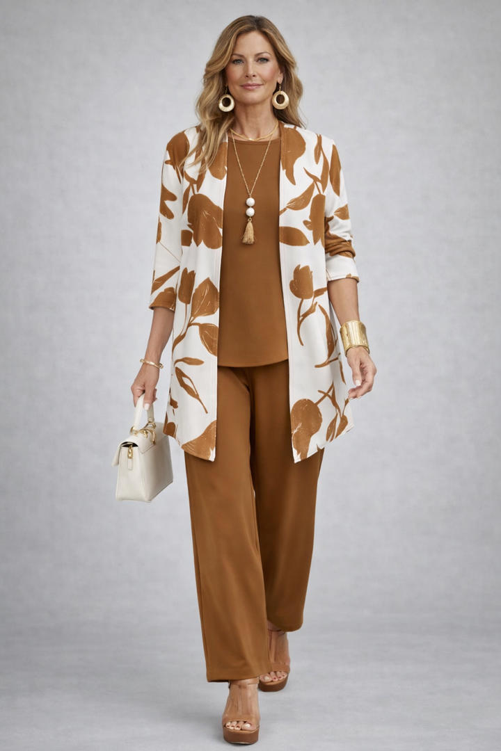 Pilar | Conjunto elegante de 3 piezas – Caramelo