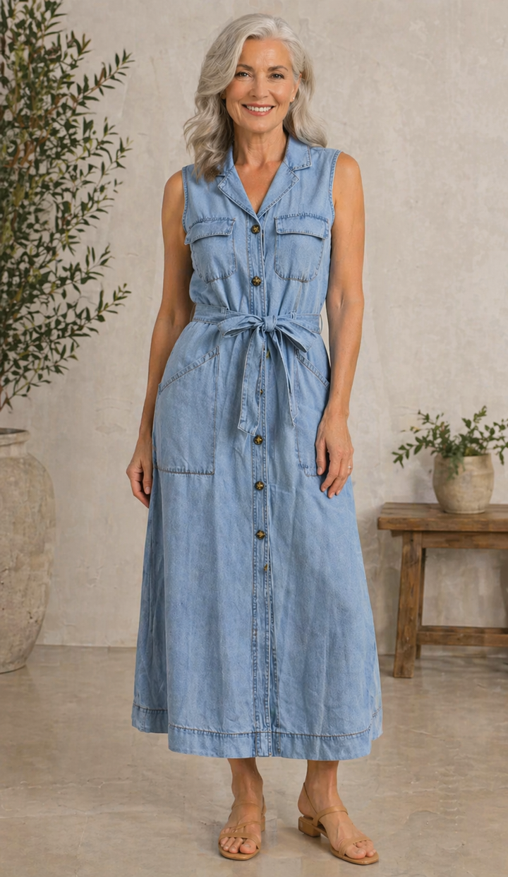 Sandrine - Vestido de Denim | Look Boho Chic