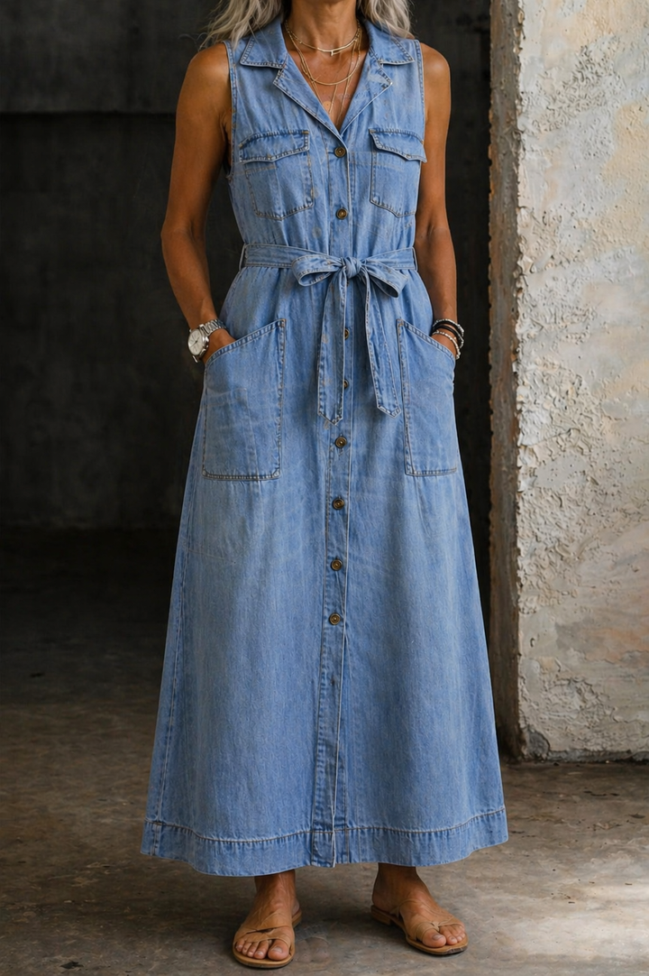 Sandrine - Vestido de Denim | Look Boho Chic
