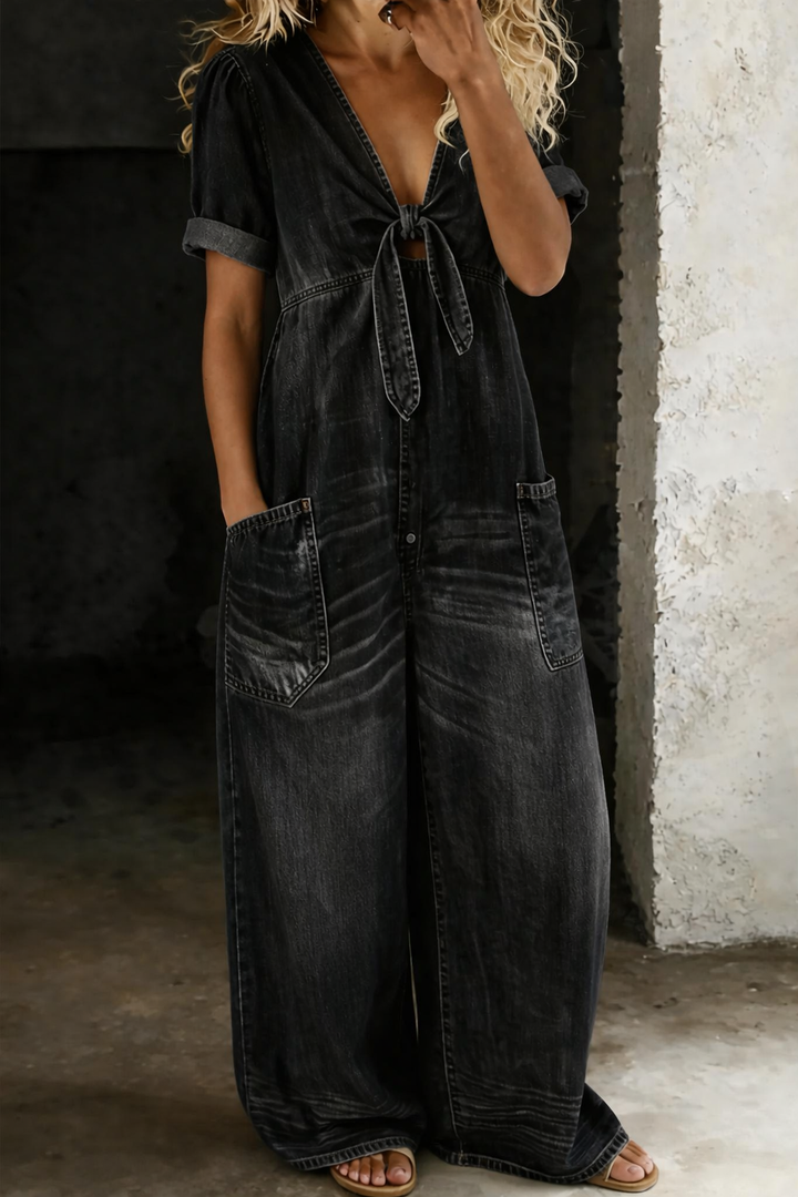Camille - Mono de Manga Corta con Escote en V | Total Look Tendencia