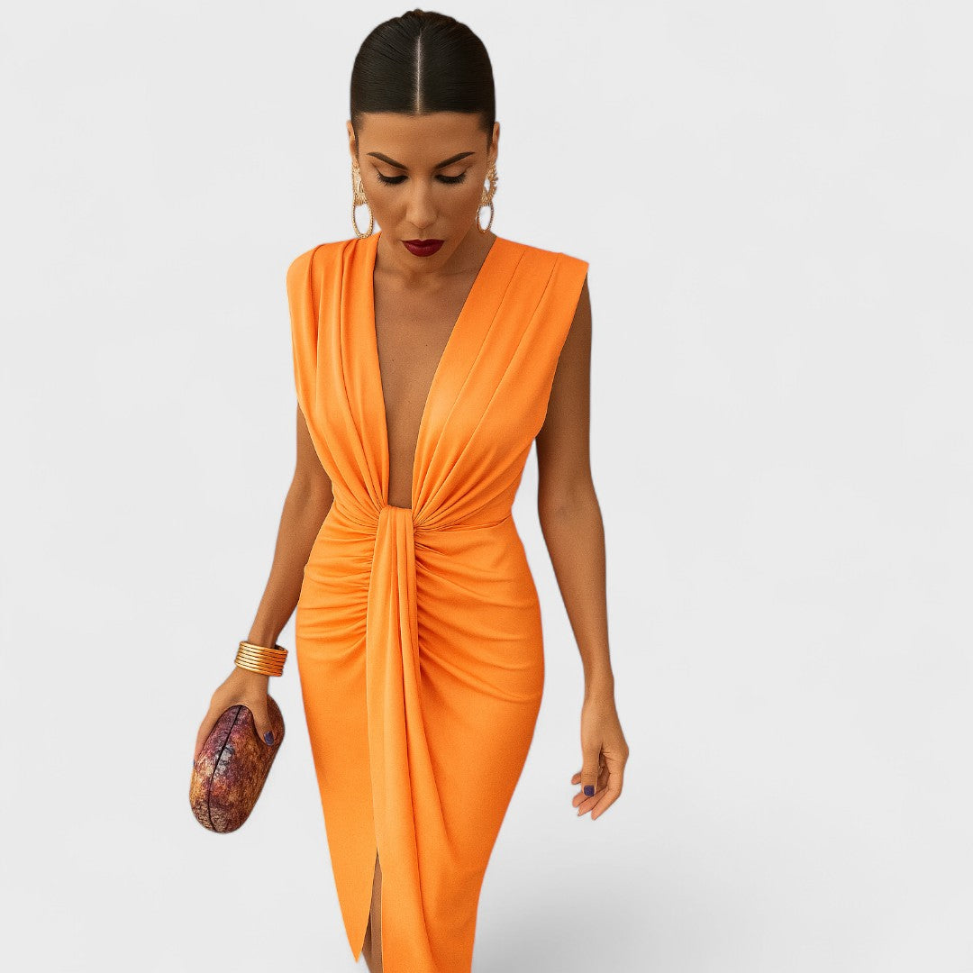 Júlia - Vestido de escote abierto