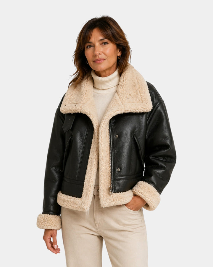 Brisélia | Chaqueta bomber de similcuero