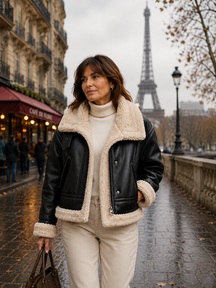 Brisélia | Chaqueta bomber de similcuero