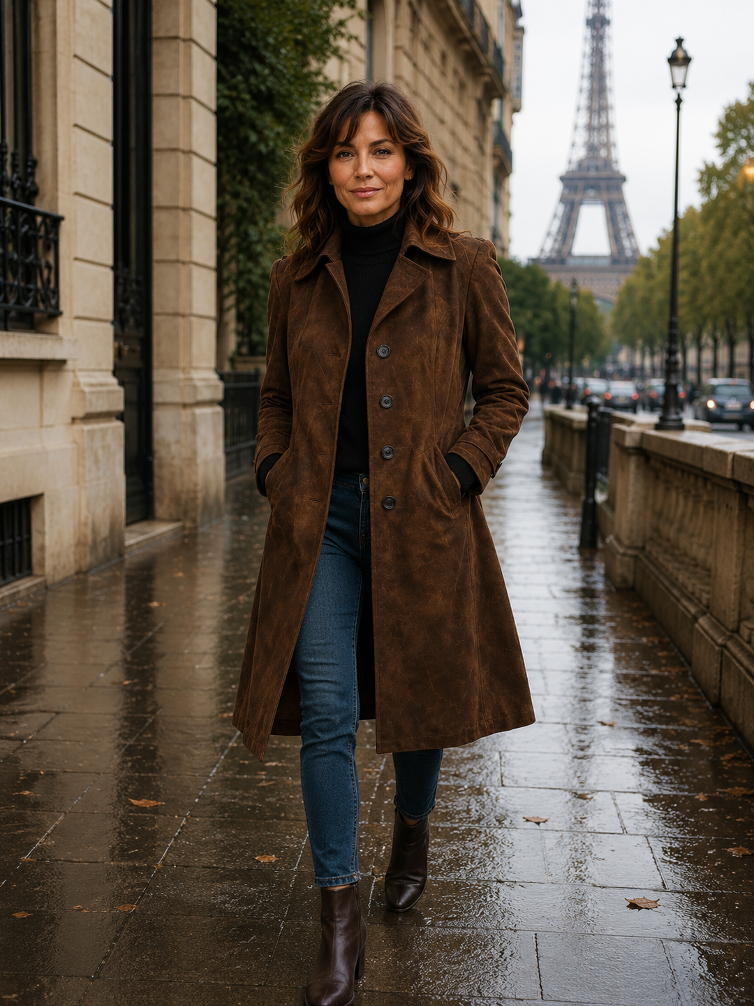 Siena | Elegante trench de ante