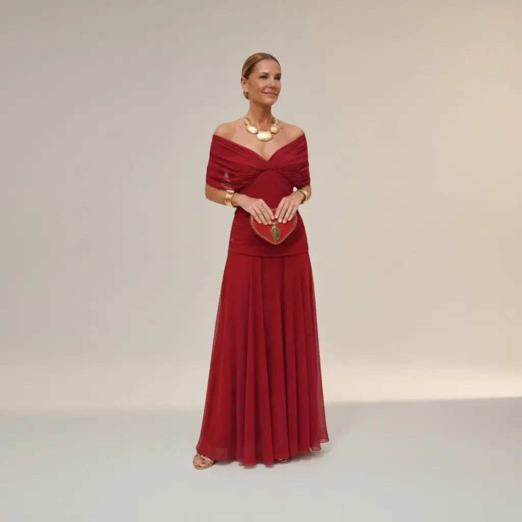 Velora - Vestido Largo Floral con Escote en V