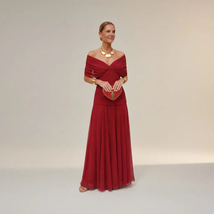 Velora - Vestido Largo Floral con Escote en V