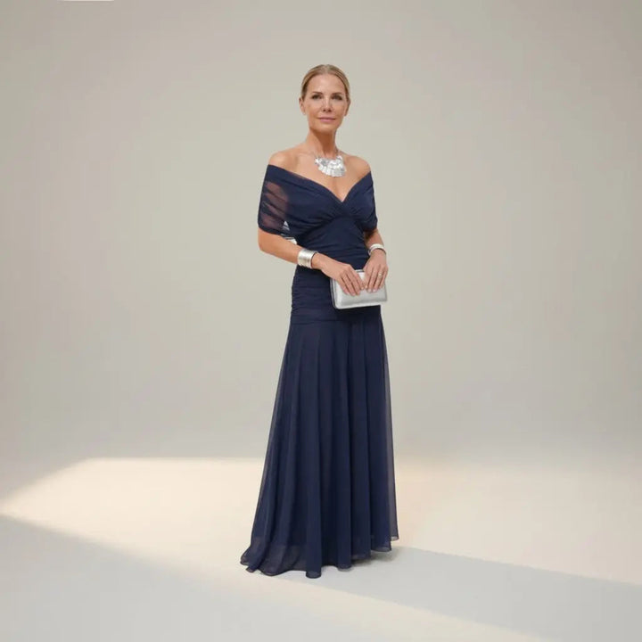 Velora - Vestido Largo Floral con Escote en V