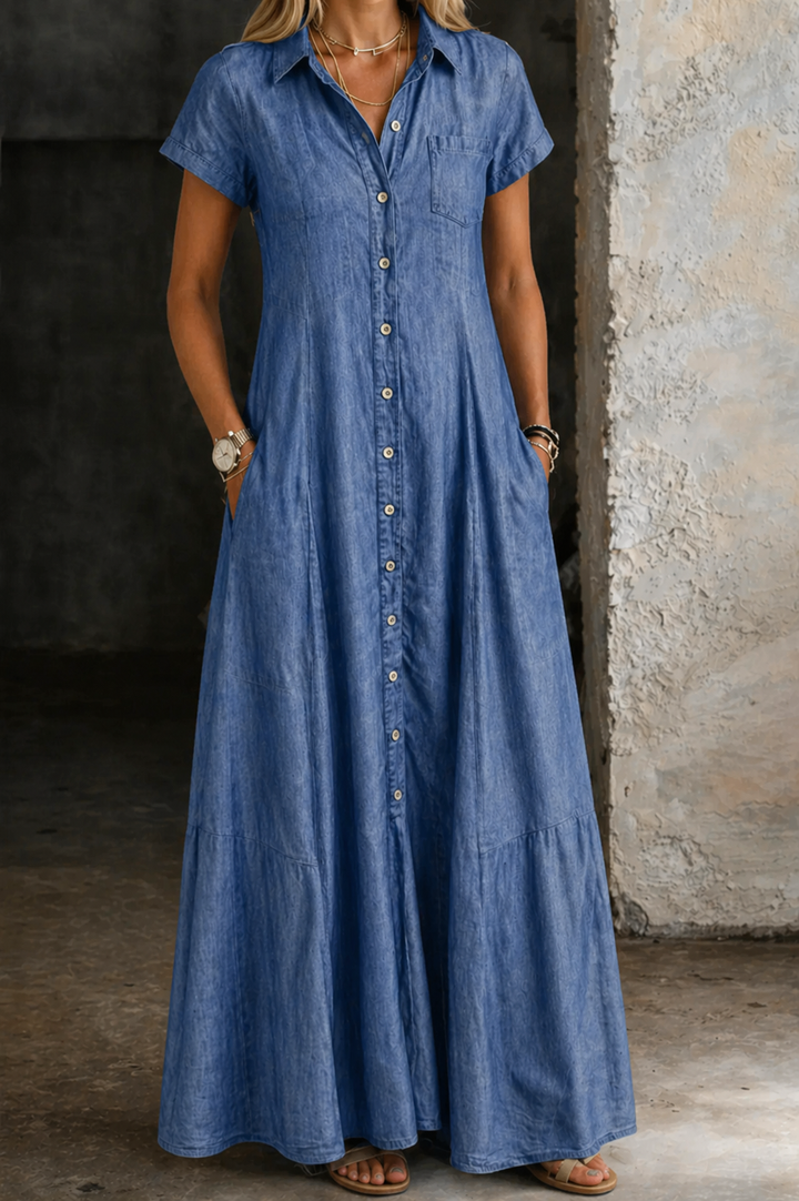 Eliza - Vestido Largo de Jean | Efecto Silueta