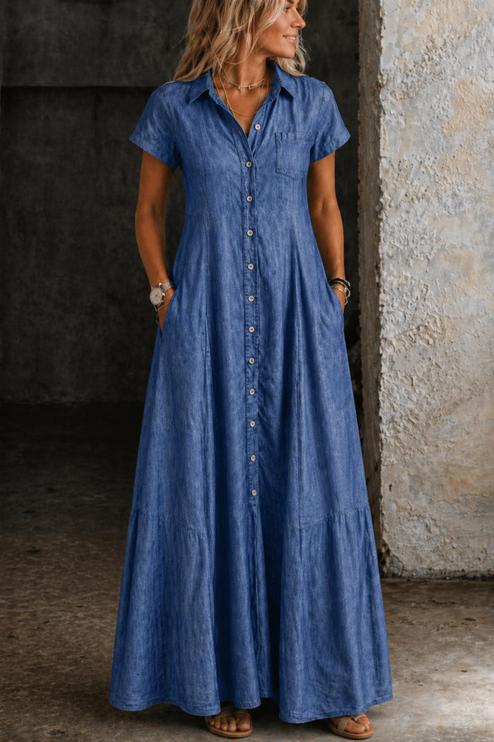 Eliza - Vestido Largo de Jean | Efecto Silueta