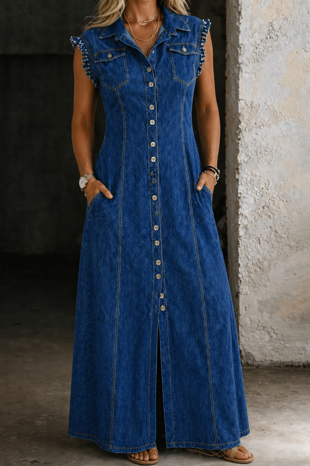 Leonor - Vestido de Jean Grande Talla | Look Boho Chic