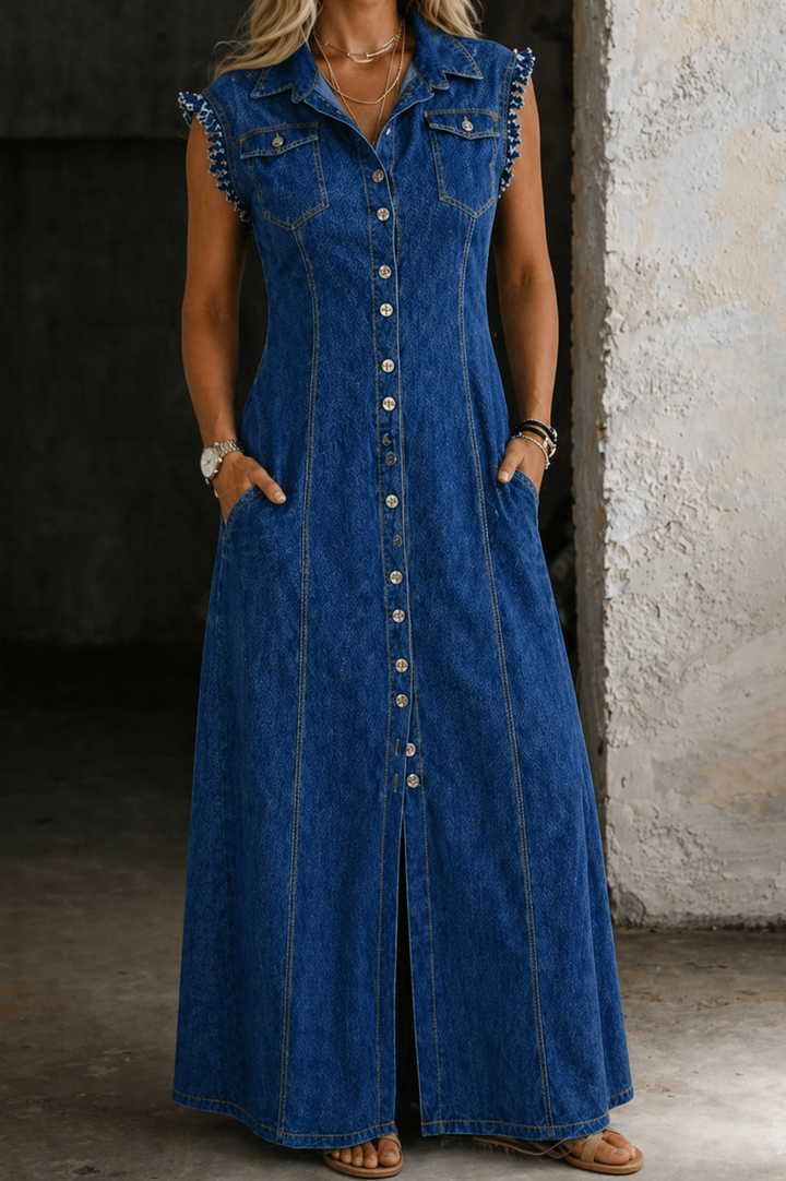 Leonor - Vestido de Jean Grande Talla | Look Boho Chic