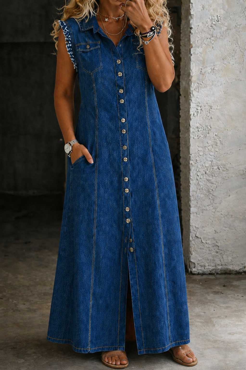 Leonor - Vestido de Jean Grande Talla | Look Boho Chic