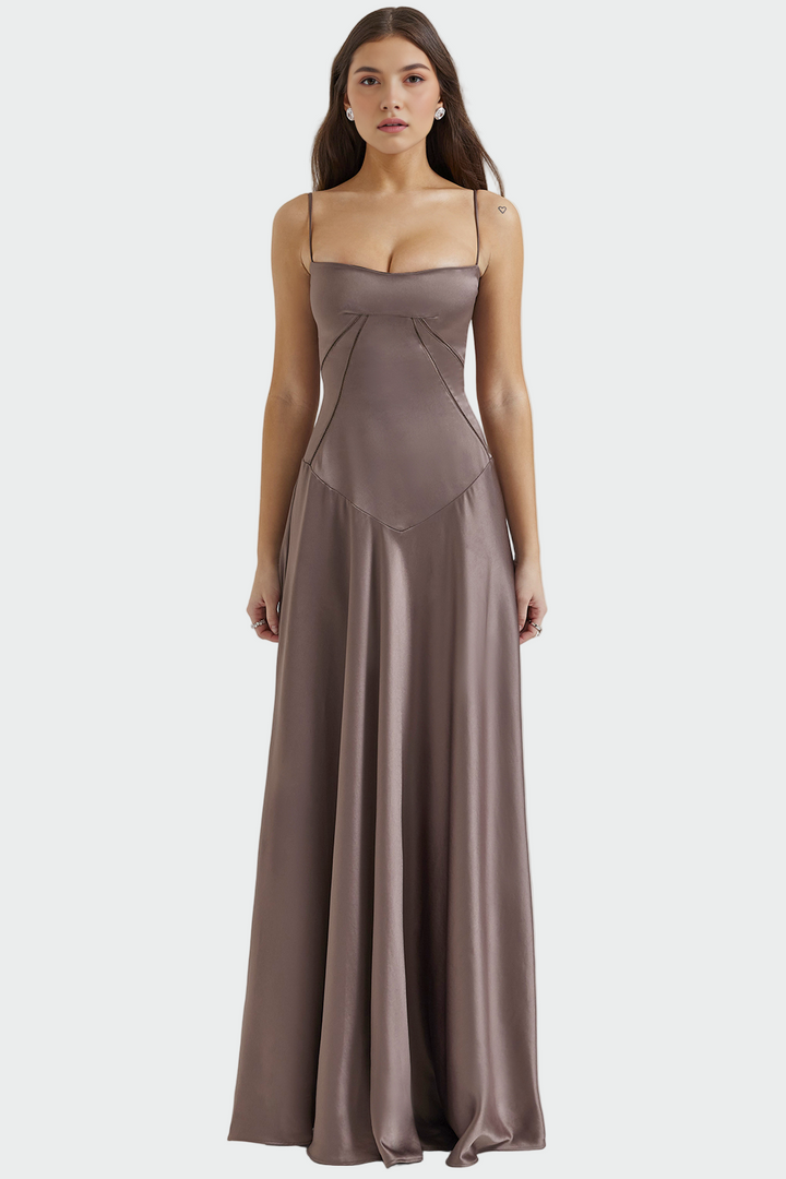 Vítězslava – Vestido de Satén para Dama Mujer
