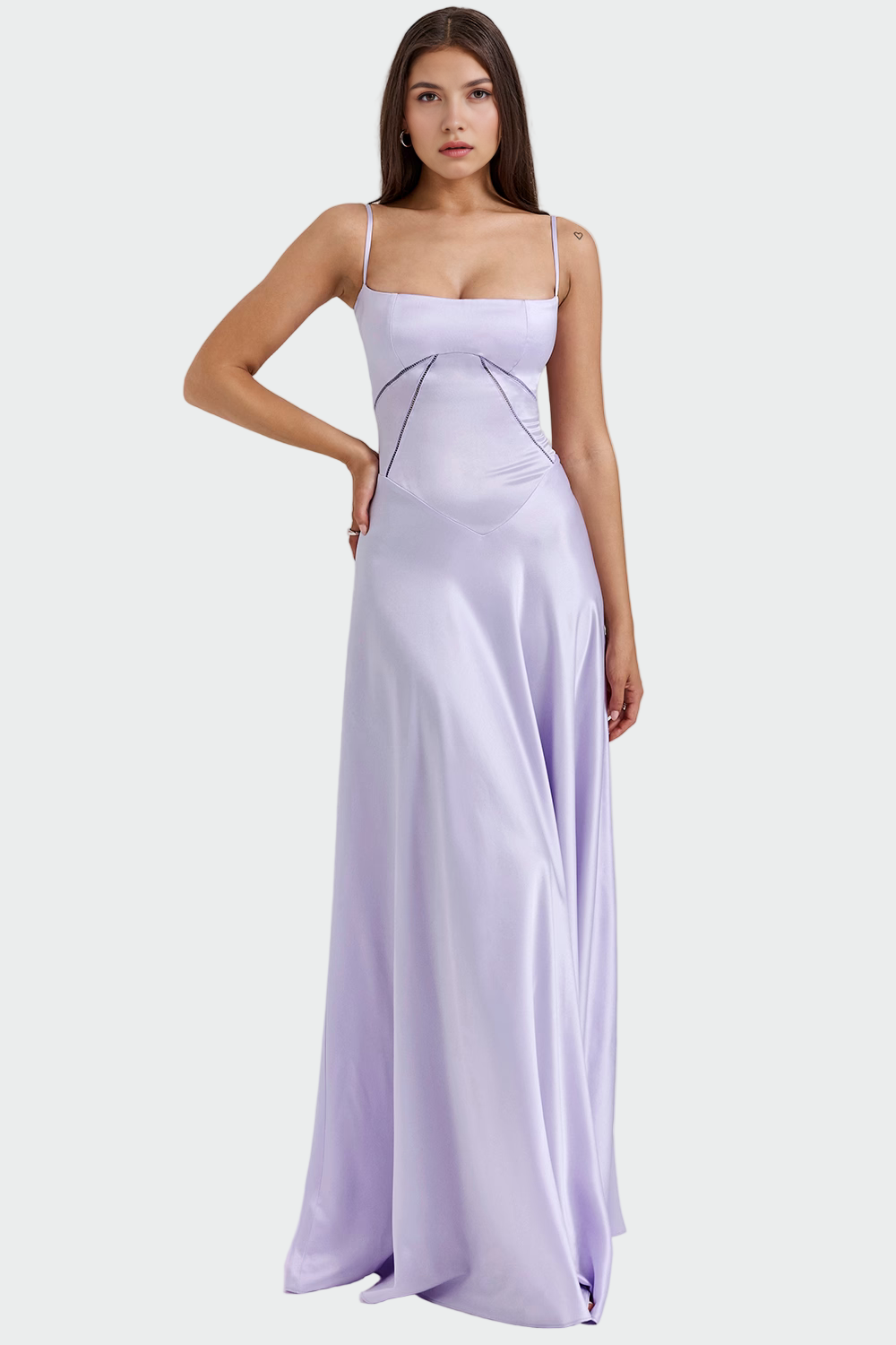 Vítězslava – Vestido de Satén para Dama Mujer