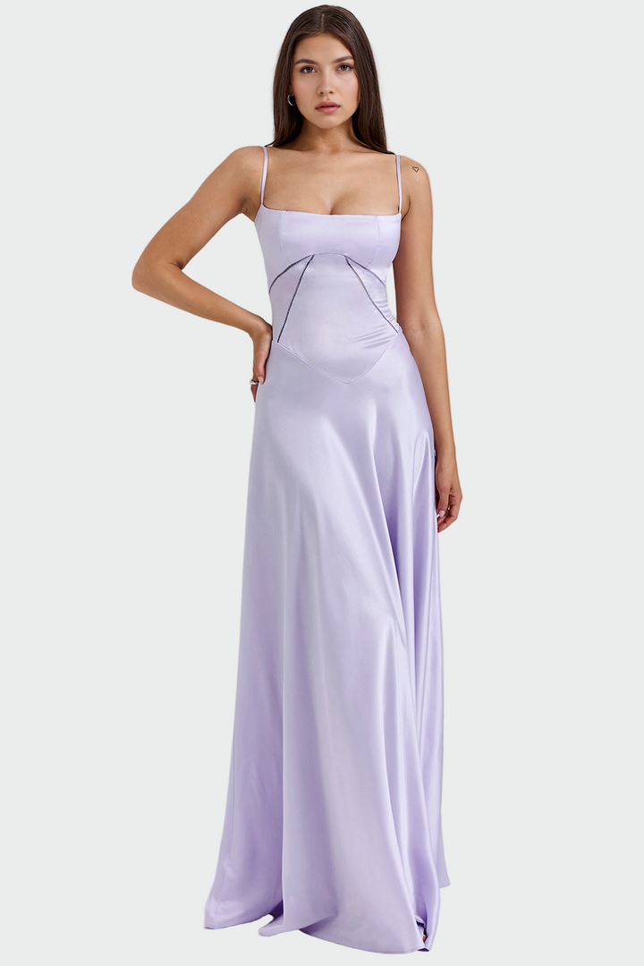 Vítězslava – Vestido de Satén para Dama Mujer