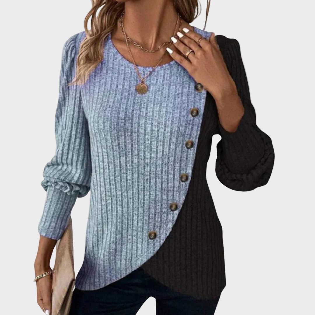 Kaia – Jersey elegante de punto con botones – imagen 2