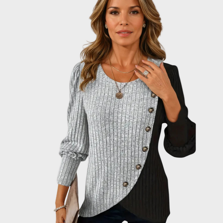 Kaia – Jersey elegante de punto con botones – imagen 3