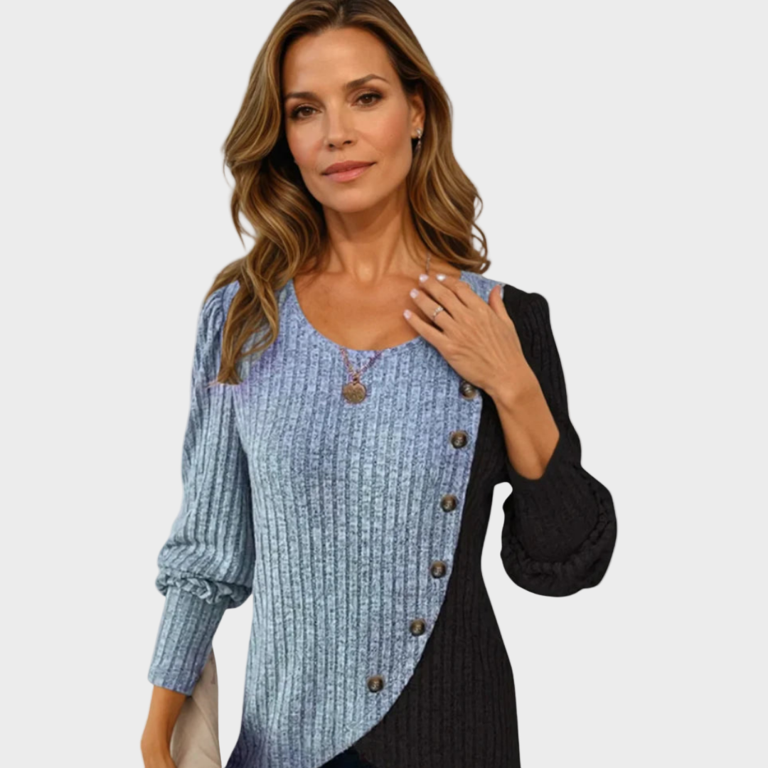 Kaia – Jersey elegante de punto con botones – imagen 4