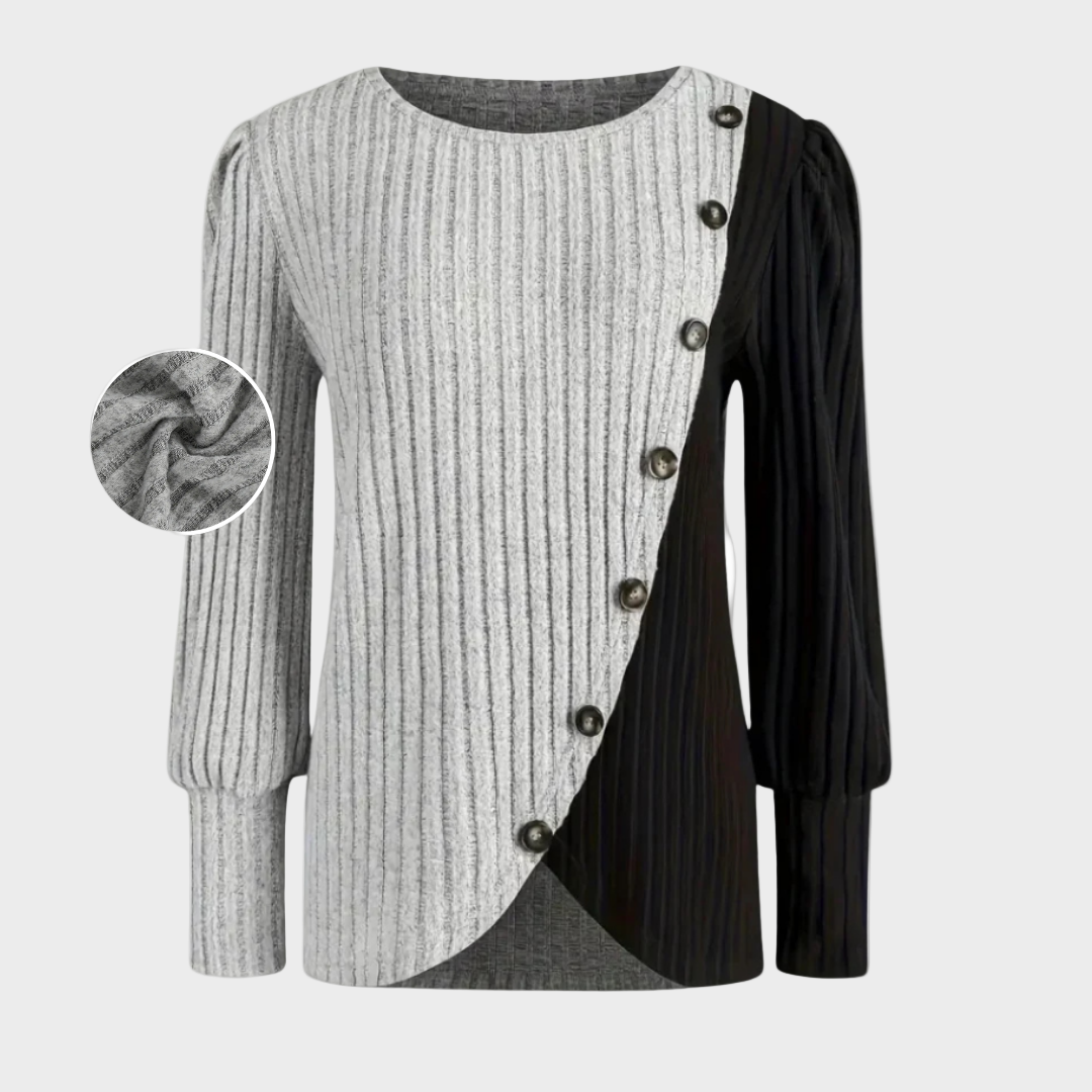 Kaia – Jersey elegante de punto con botones – imagen 5