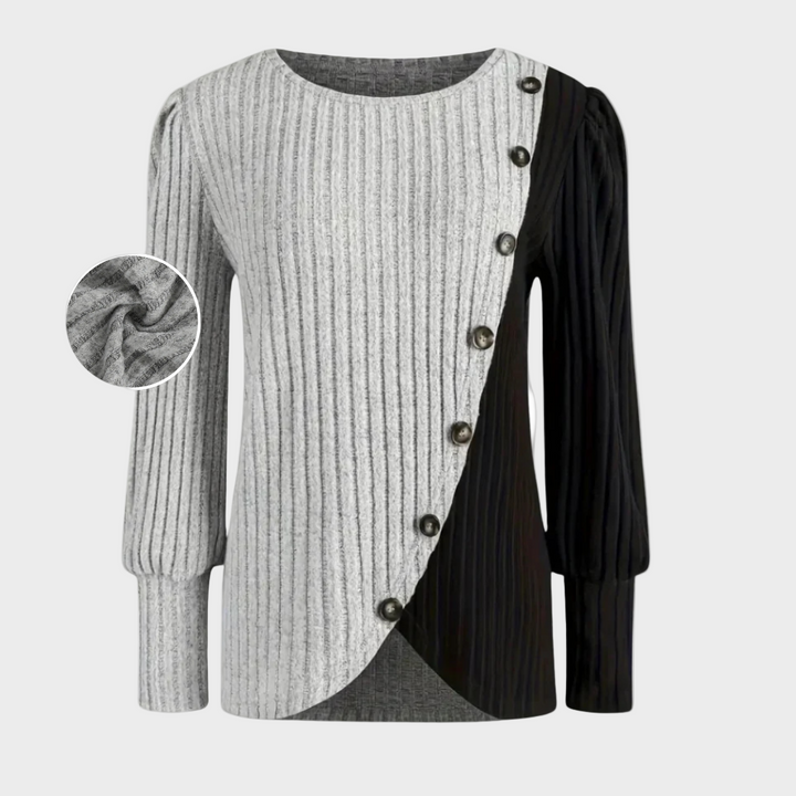 Kaia – Jersey elegante de punto con botones – imagen 5