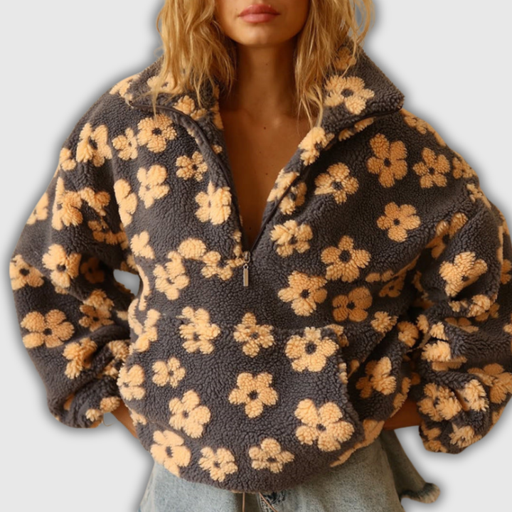 Daisy™ | Jersey de borreguito con flores