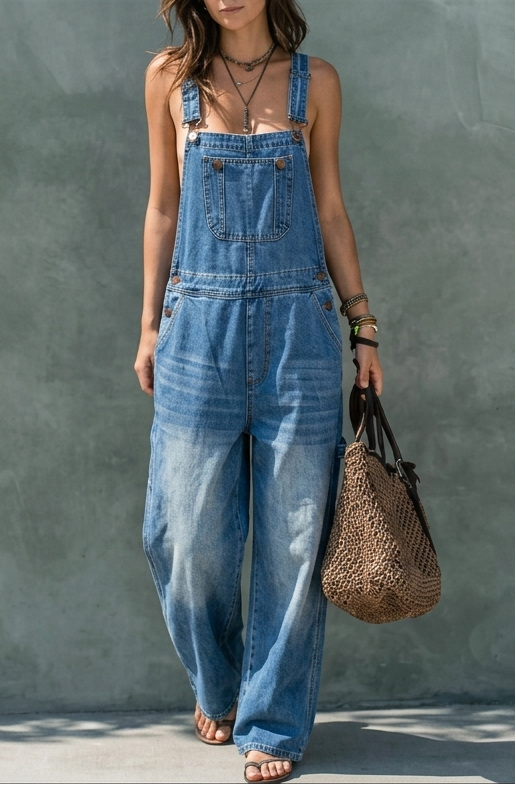 Adèle - Pantalón de Denim con Cintura Elástica | Imprescindible de Temporada