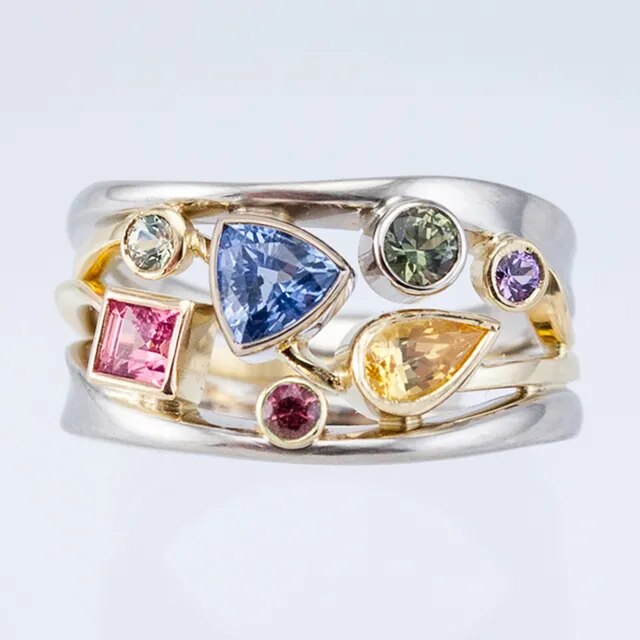Anillo Vintage Bunter Zircón